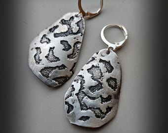 Sterling Silver Slab Earrings