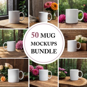 50 Mug Mockup Bundle 11oz Mug Coffee Cup Mockup Easy Simple Mug Mockups Modern Mug MockUps 11oz Mug MockUp Bundle