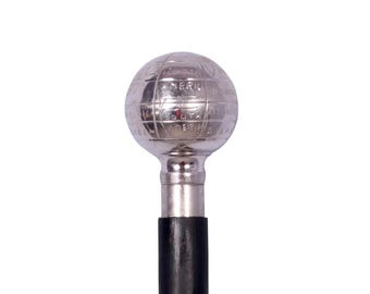 Handmade Rosewood Walking Cane – Vintage Globe Handle