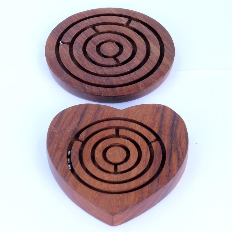 Handmade Wooden Labyrinth Maze – Educational Puzzle Toy, Set of 2 - Etsy