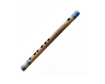 Handgefertigte 12-Zoll Bambus Bansuri-Flöte - Hindustani A-Skala