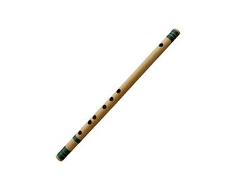 "Handgefertigte Bansuri-Flöte aus Bambus - Hindustani C-Skala, 45 cm."