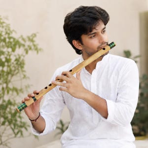 Handgemaakte bamboe bansuri fluit - 45 cm, C# toonladder