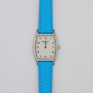 Raymond Weil Ladies Watch – Swiss Date Watch with Box & Papers | Blue Leather Strap