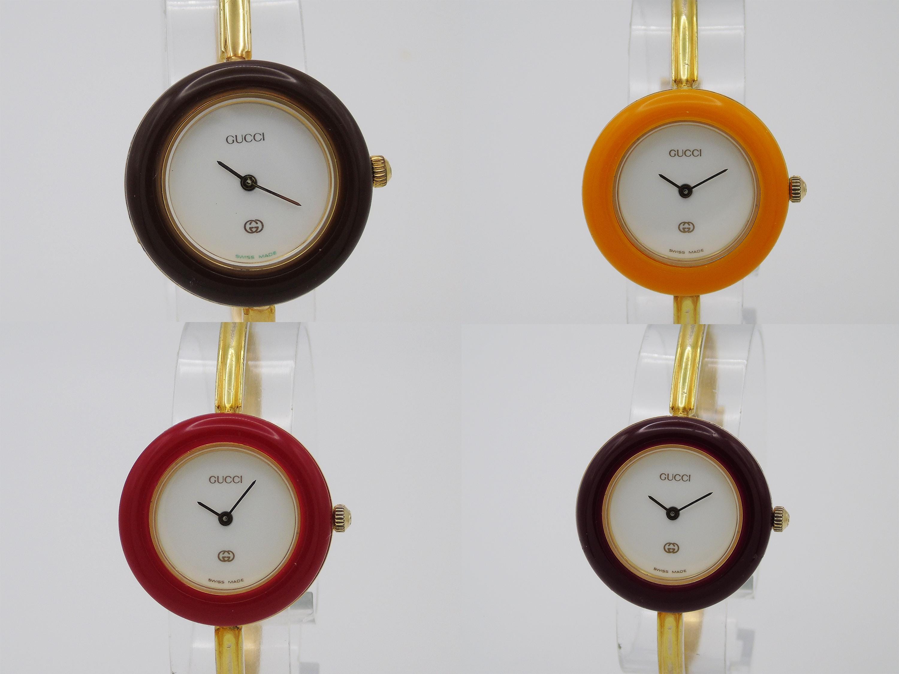 ヴィンテージ グッチ ベゼルウォッチ 90年代 チェンジベゼル ゴールド