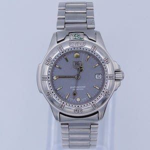 Tag Heuer Mens Watch Professional 200m 90s Steel Wristwatch Silver Dial Box and Paper B&P Lumi Dots 4000