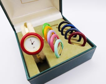 Working Gucci Bezel Watch - Elegant Gold Plated Wristwatch Trending Designer Jewellery