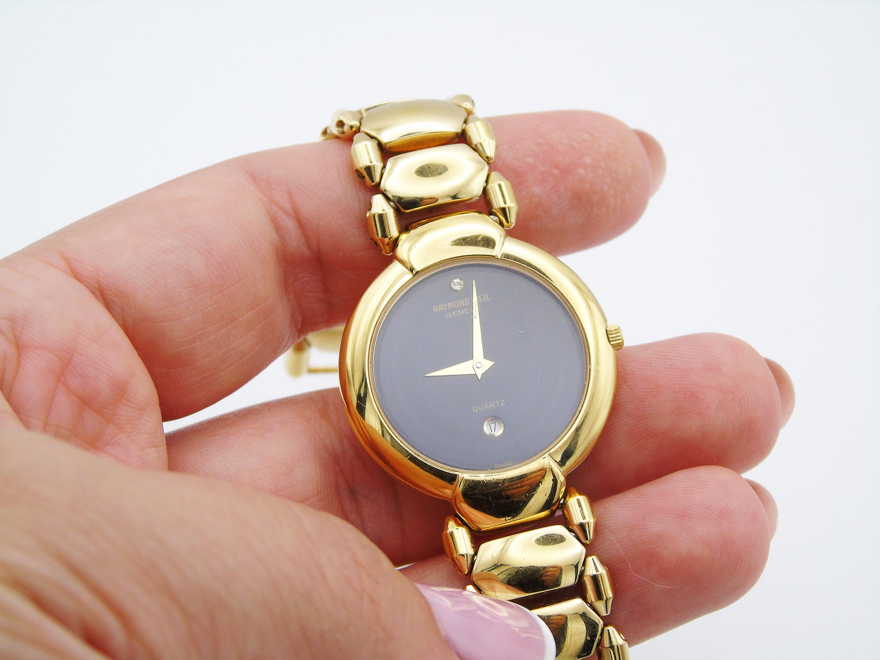 Gold raymond weil ladies watch with diamonds - Etsy 日本