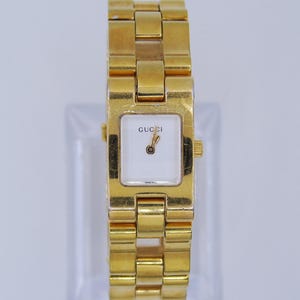 Vintage Gucci Watch 2305L Gold Plated Elegant Gucci Tank  Wristwatch Elegant Designer Bracelet Watch Jewellery