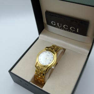 Gucci 5400M Gold-Plated Watch – With Box Authenticity Card