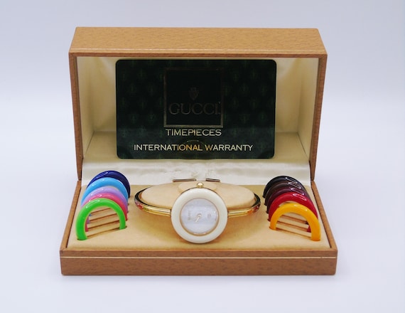 動作確認済みヴィンテージグッチベゼルウォッチ90年代チェンジベゼル