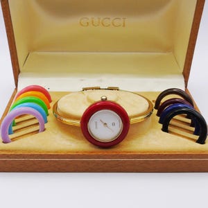 Gucci Bezel Watch - Gucc 1100 Ladies Elegant Gold Plated