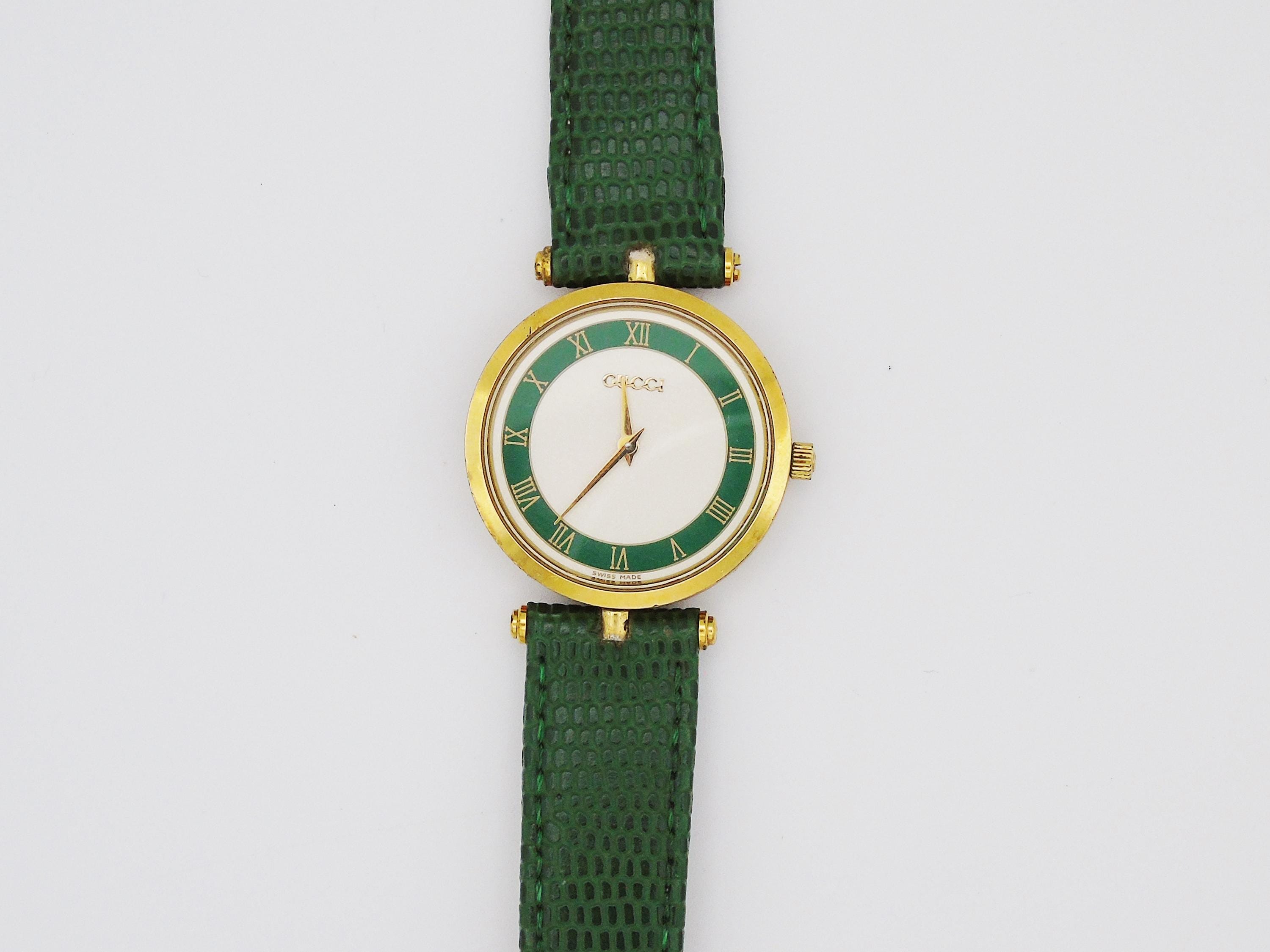 Vintage Gucci Sherry Line 2000M Watch Quartz Swiss Movement Green