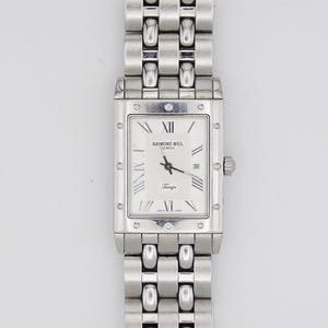 Raymond Weil Mens Tank Watch – Sapphire Crystal, Analogue Display, Great Condition Chunky Watch