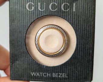 Vintage Gucci Diamond Cut Gold Bezel Only for Change bezel watch