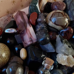 Dark Academia Mystery Crystal Confetti Mix: Hand Selected ~ No Duplicates ~ No Chips!