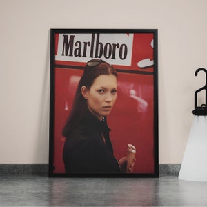 90&#39;s Vintage, Kate Moss Marlboro Wall Art, Famous Poster, Kate Moss Wall Art