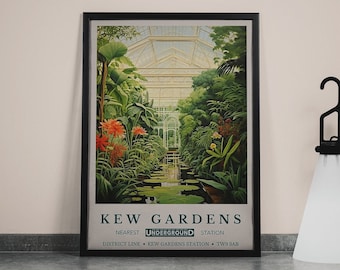 William Morris Print, Kew Gardens Print, William Morris Kew Gardens Poster, London Print, Vintage Wall Art, Floral Prints, Vintage Artwork