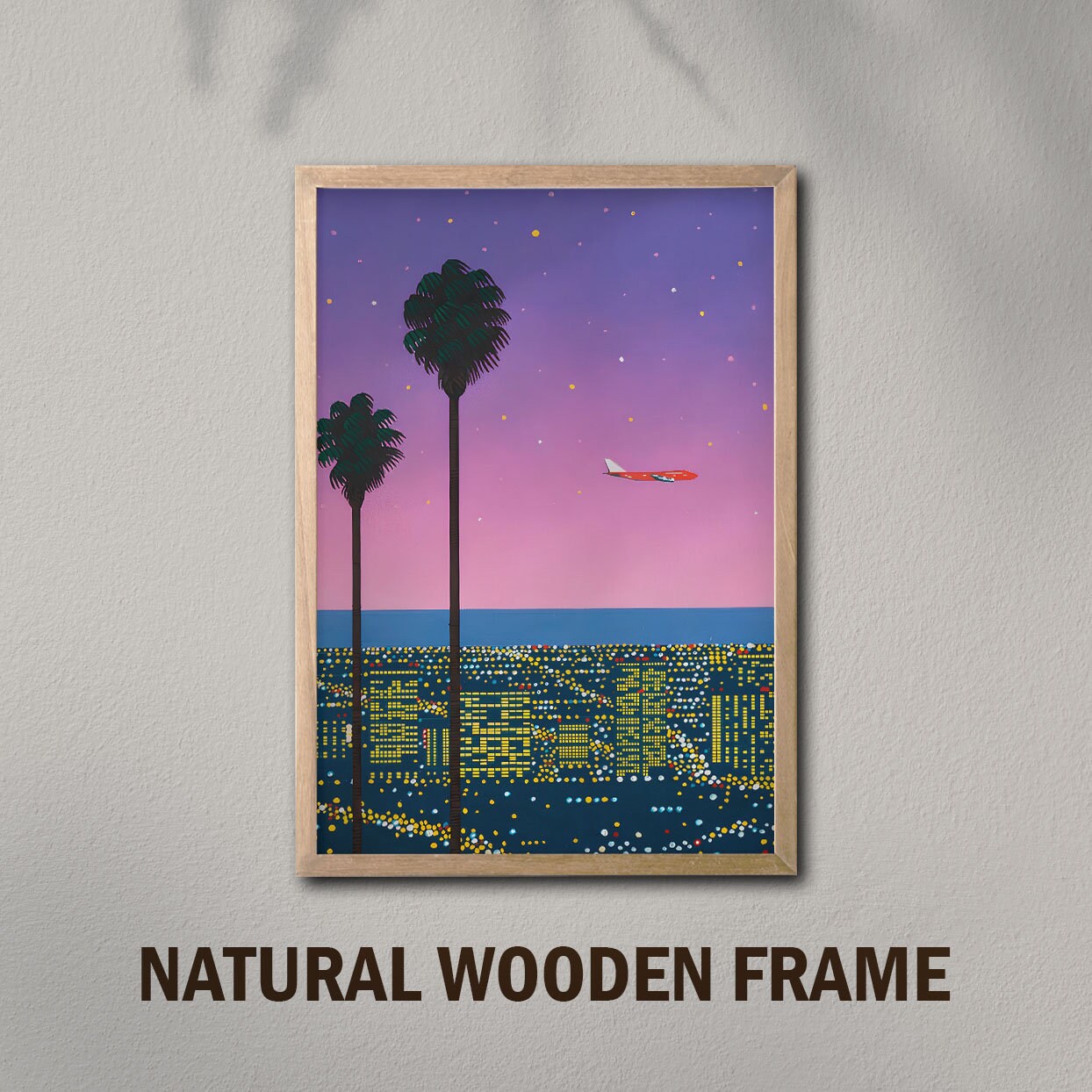 Hiroshi Nagai Downtown Sunset Retro Japanese Art Print Poster