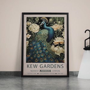 William Morris Print, Kew Gardens Print, London Print, William Morris Poster, Vintage Wall Art, Floral Art, Vintage Poster
