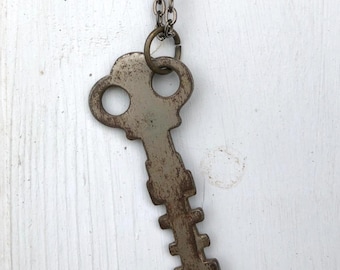 Skeleton Key Necklace Steampunk Recycle Up cycle Jewelry