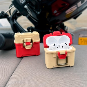 Fishing Tackle Box AirPods 4 Case - Outdoor Angler Edition - Secure Latch Design - Tackle Box - Fishing Lover - Bass fishing - Angler Gift