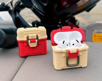 Estuche para AirPods 4 tipo caja de pesca - Edición para pescadores - Cierre seguro - Caja de pesca - Ideal para amantes de la pesca - Pesca de lubina - Regalo para pescadores