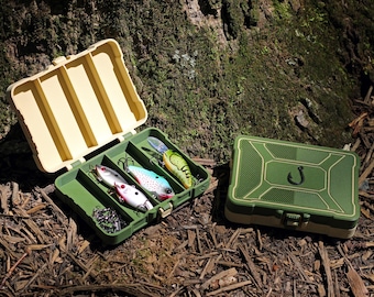 Mini Tackle Box – 4-Slot Lure Organizer (3.5”) - Secure Latch Design - Tackle Box - Fishing Lover - Bass fishing - Angler Gift - Made in USA