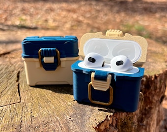 Fishing Tackle Box AirPods 3 Case - Outdoor Angler Edition - Secure Latch Design - Tackle Box - Fishing Lover - Bass fishing - Angler Gift