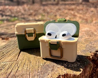 Fishing Tackle Box AirPods 3 Case - Outdoor Angler Edition - Secure Latch Design - Tackle Box - Fishing Lover - Bass fishing - Angler Gift