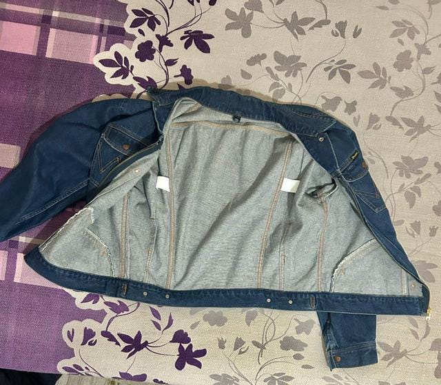 Vintage 70s Wrangler 24 MJZ Pleat Zip Front Talon Denim Jacket 