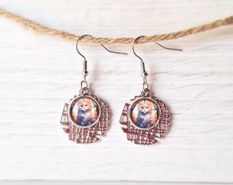 Cat Earrings,  Hypoallergenic, Stainless Steel