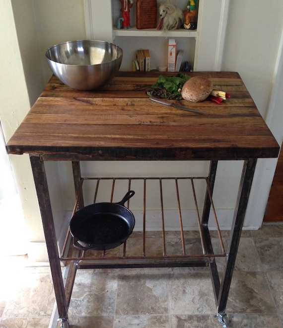 Reclaimed Wood Kitchen Island Butcher Block Built To Order Etsy