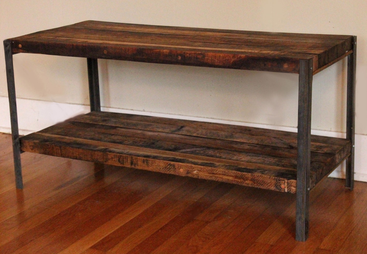 Custom Made Media Console in Reclaimed Wood FREE SHIPPING Etsy
