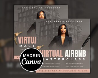 AIRBNB MASTERCLASS FLYER, Airbnb Flyer, Masterclass Flyer, Airbnb Course, Airbnb Flyer, Airbnb Class, Estate Agent flyer, Host AirBnb