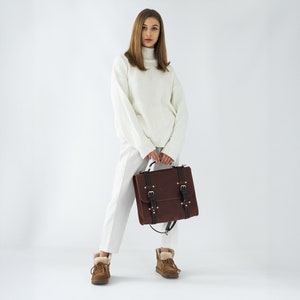 Leather Satchel Bag for Women, Personalized Laptop Bag, Office Bag, Leather Briefcase, Work Bag, Shoulder Bag, Leather Handbag,Satchel Purse