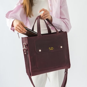 Sac à main en cuir pour femme, sac personnalisé, besace en cuir, sac de bureau en cuir, sac de travail, cartable en cuir, sac à bandoulière, sac pour ordinateur portable