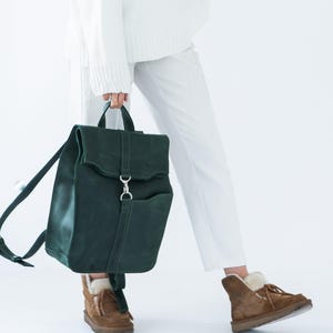 Oversized Backpack For Men, Leather Backpack, Travel Laptop Bag, Leather Rucksack,Backpack For Work,Leather Travel Bag,Large Travel Backpack