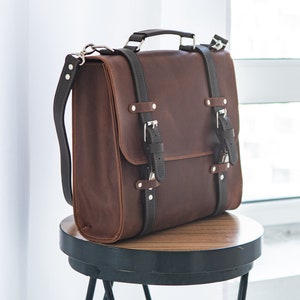 Personalized Leather Laptop Bag, Messenger Bag, Work Bag, Leather Briefcase, Shoulder Bag, Leather Handbag, Office Bag,Satchel Bag for Women