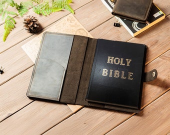 Leather Bible Cover, Personalized Bible Case, Custom Leather Bible Cover, Bible Case, Book Sleeve, Bible Cover for Dad,Bible Case,Book Cover