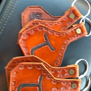 Custom cow tag keychains