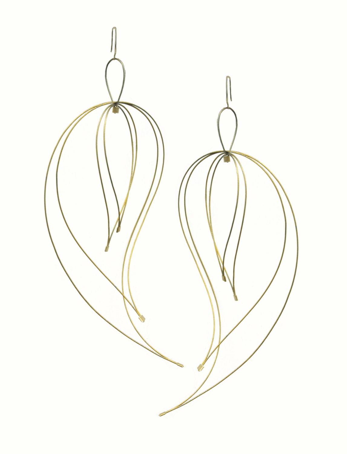 Feather Earring Gold Gold
