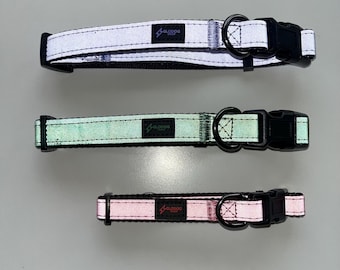 Reflective Dog Collar, Puppy Gift, Pet Night Collar, Custom Colour, Multiple Colour Personalise Dog Collar
