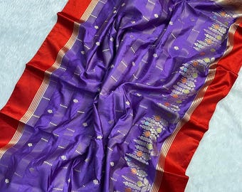 Sari Banarasi de seda Mango: tejido zari, ideal para bodas y fiestas.