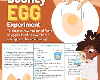 Wissenschaftliches Experiment mit hüpfenden Eiern für Kinder