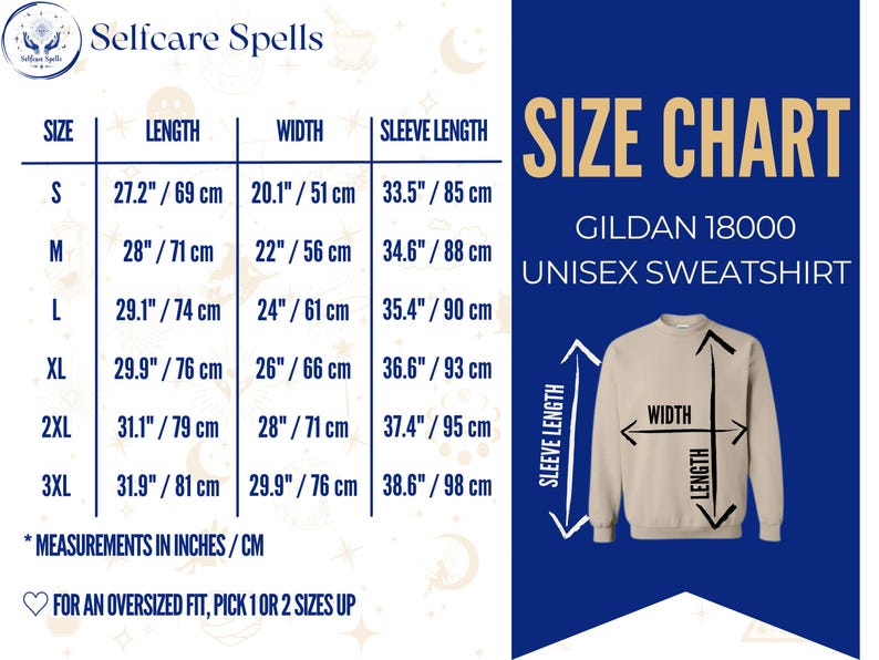 size chart for dragon sweatshirt Gildan 18000 unisex crewneck