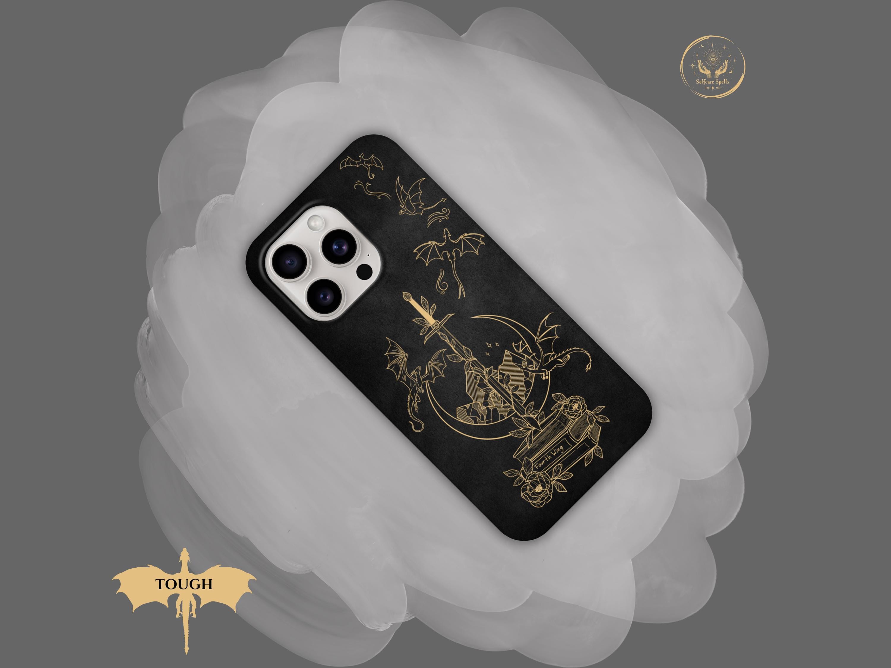 Fourth Wing iPhone Case Empyrean Tomes Books Dragon Riders Basgiath Onyx Storm Fourth Wing Fan Gift iPhone 15 Pro Max Plus Fantasy Booktok