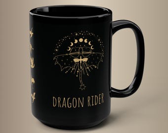 Fourth Wing Dragonrider 15oz Mug Tairn Andarna Onyx Storm Empyrean Series Rebecca Yarros Fantasy Booktok Gift Romantasy Merch Cozy Aesthetic