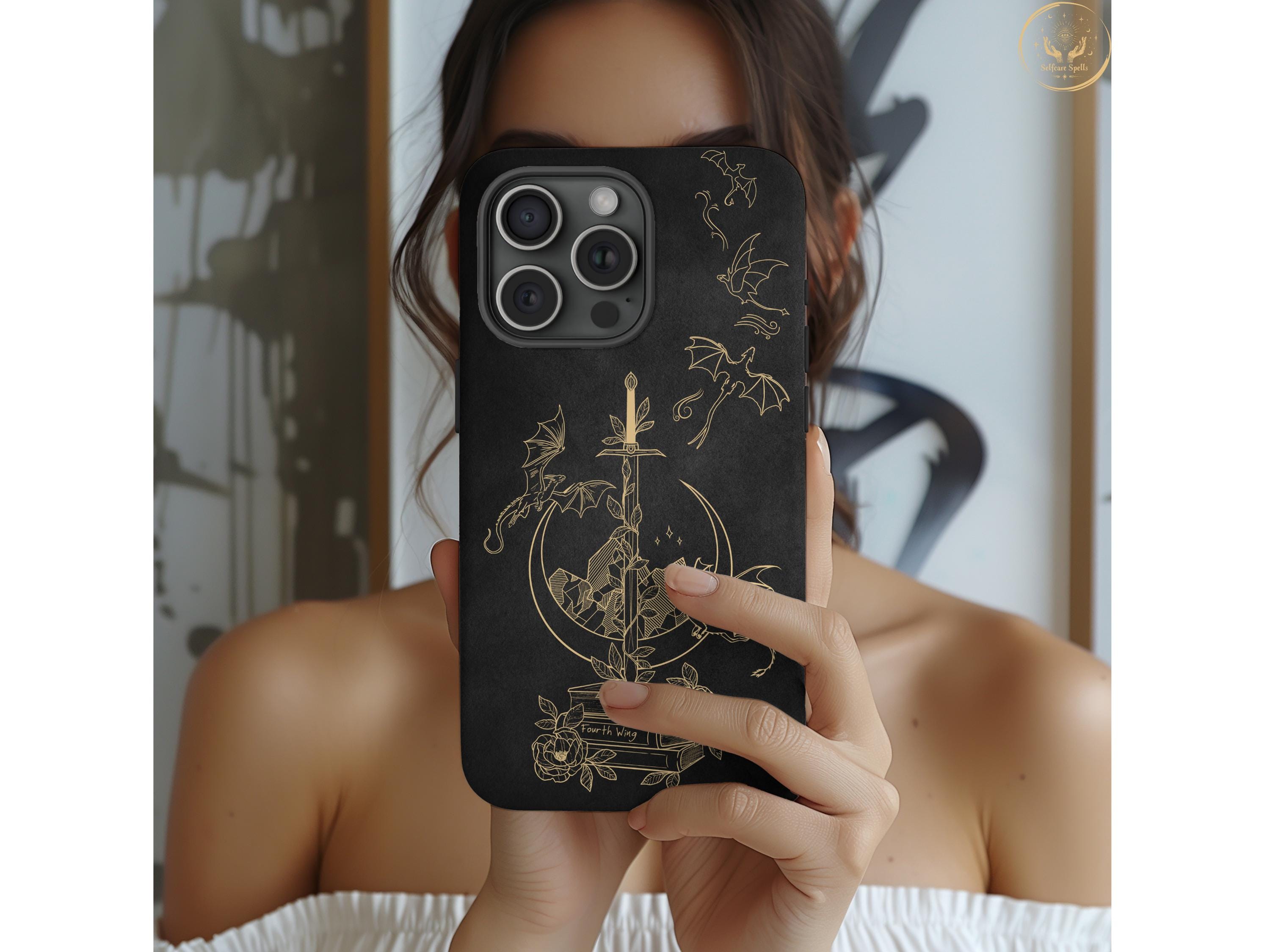 Fourth Wing iPhone Case Empyrean Tomes Books Dragon Riders Basgiath Onyx Storm Fourth Wing Fan Gift iPhone 15 Pro Max Plus Fantasy Booktok