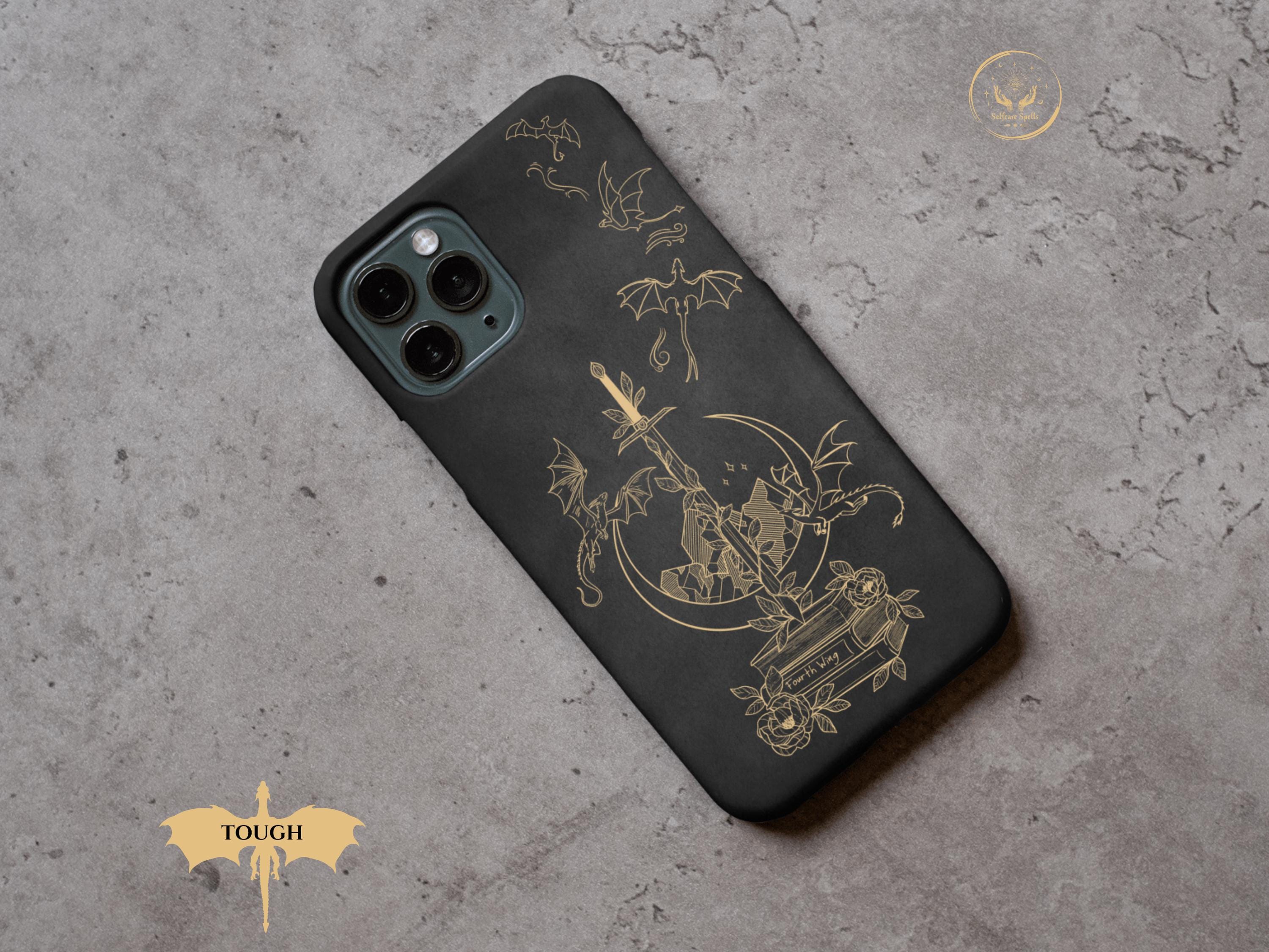 Fourth Wing iPhone Case Empyrean Tomes Books Dragon Riders Basgiath Onyx Storm Fourth Wing Fan Gift iPhone 15 Pro Max Plus Fantasy Booktok